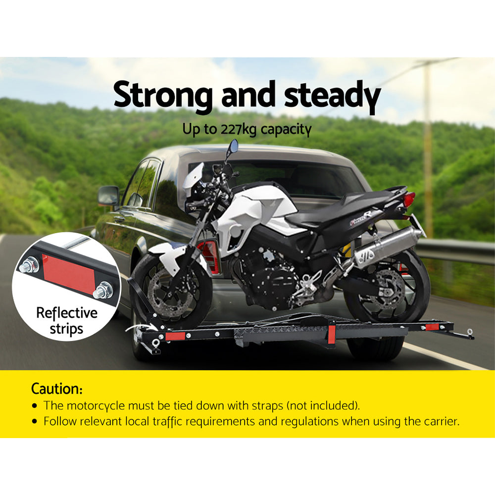 Giantz Motorcycle Motorbike Carrier Rack Arm Dirt Bike Ramp 2inchesTowbar Steel Black,Giantz Motorcycle Motorbike Carrier Rack Arm Dirt Bike Ramp 2inchesTowbar Steel Black