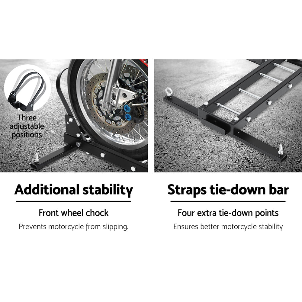 Giantz Motorcycle Motorbike Carrier Rack Arm Dirt Bike Ramp 2inchesTowbar Steel Black,Giantz Motorcycle Motorbike Carrier Rack Arm Dirt Bike Ramp 2inchesTowbar Steel Black