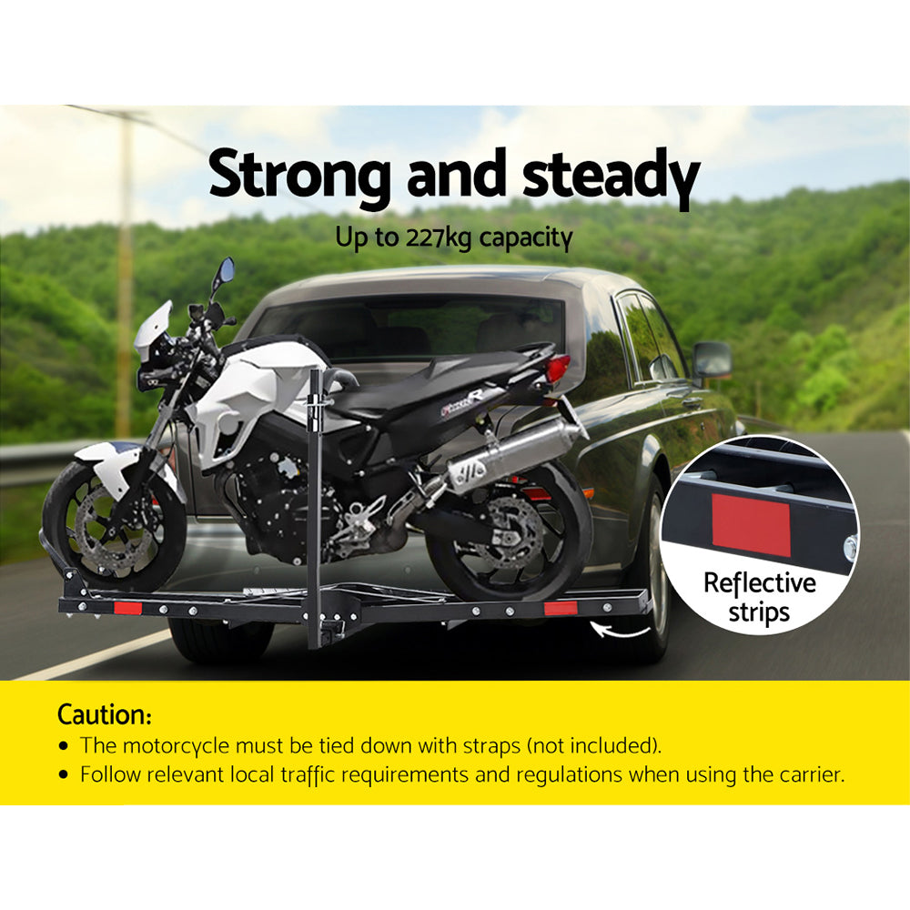 Giantz Motorcycle Motorbike Carrier Rack Ramp 2inchesTowbar Adjustable Height Black,Giantz Motorcycle Motorbike Carrier Rack Ramp 2inchesTowbar Adjustable Height Black