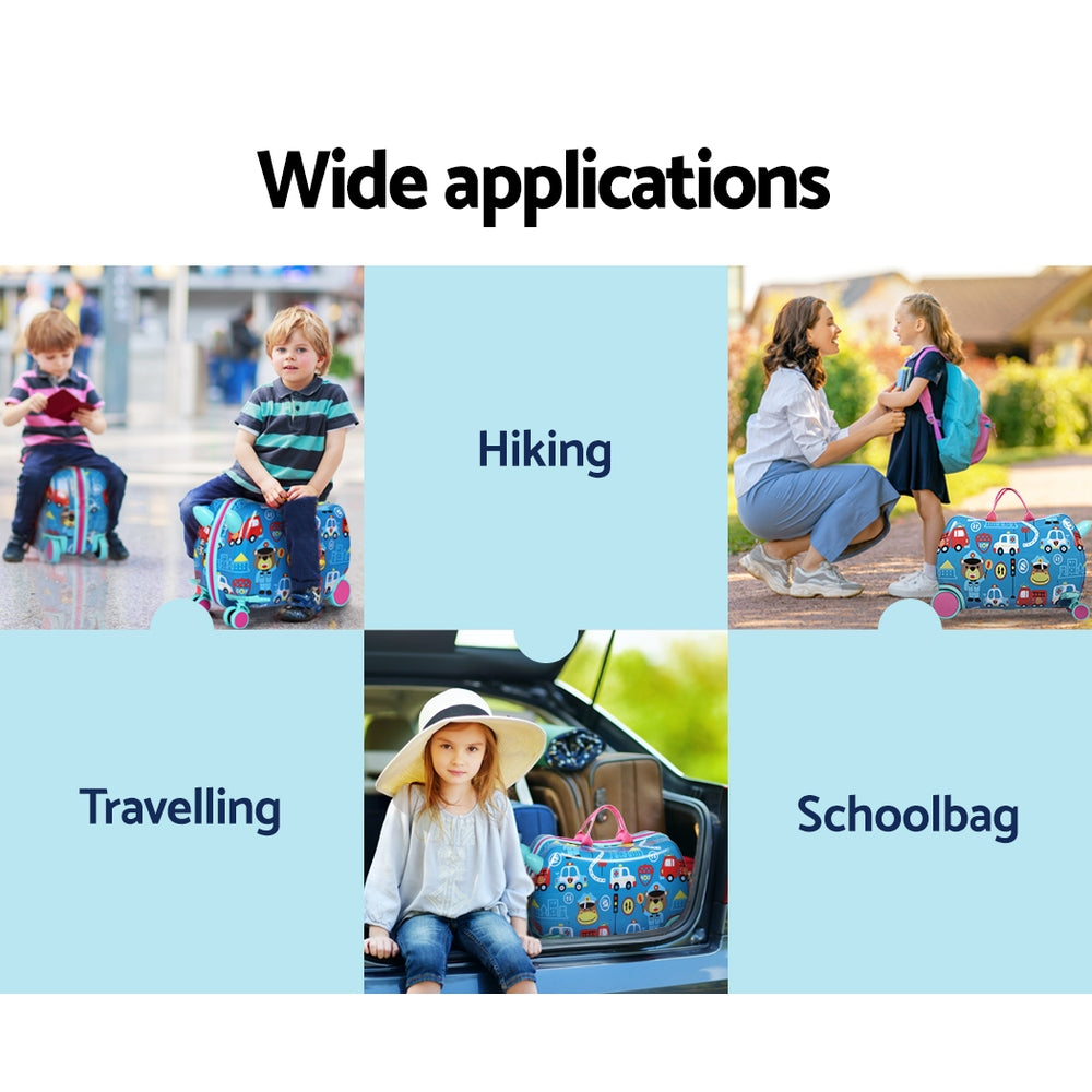 Wanderlite 17inches Kids Ride On Luggage Children Suitcase Trolley Travel Car