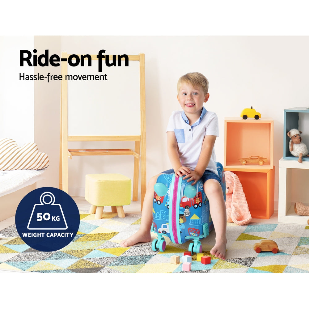 Wanderlite 17inches Kids Ride On Luggage Children Suitcase Trolley Travel Car