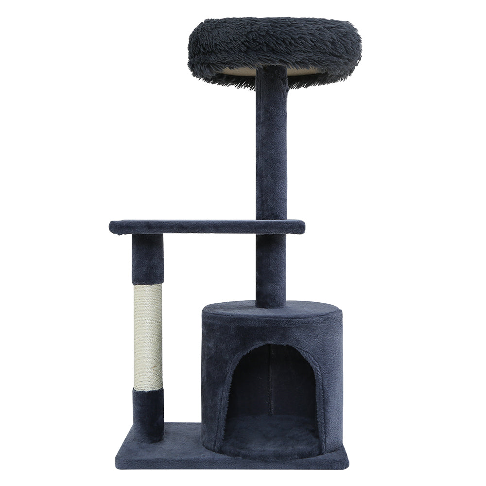 i.Pet 94cm Cat Tree Tower – Scratcher Post & Condo House in Grey