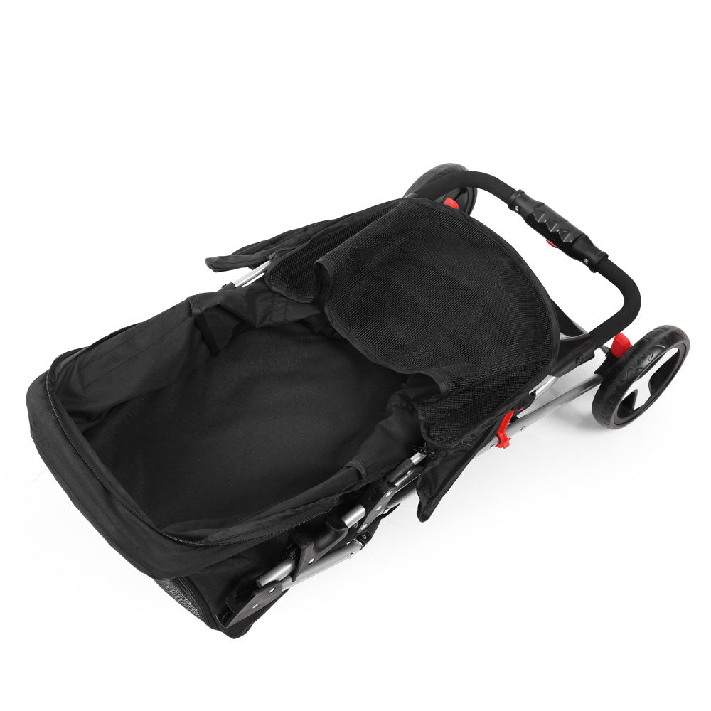 i.Pet 3-Wheel Pet Stroller – Foldable Travel Pram for Cats & Dogs