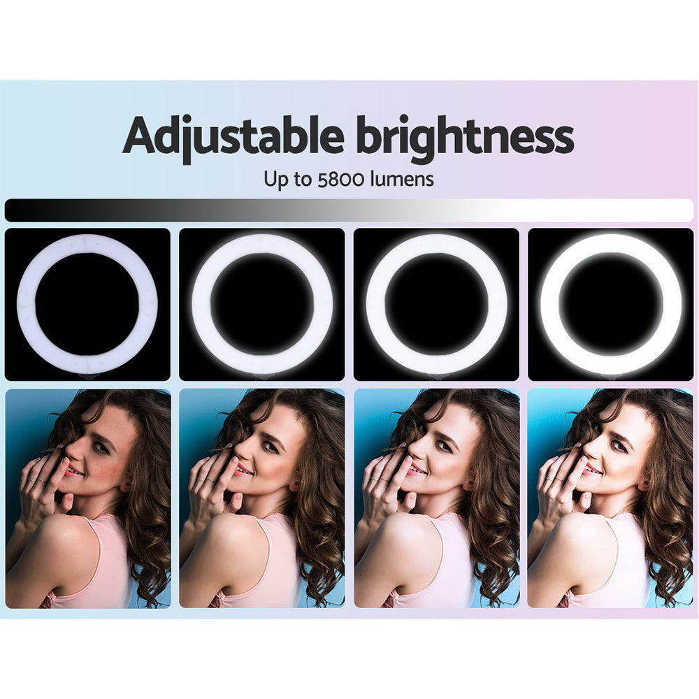 Embellir Ring Light 19inches Tripod Stand Black