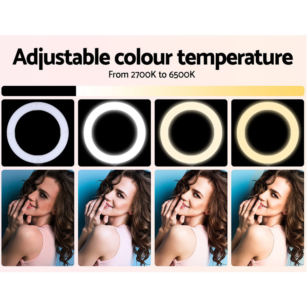 Embellir Ring Light 19inches Tripod Stand Pink