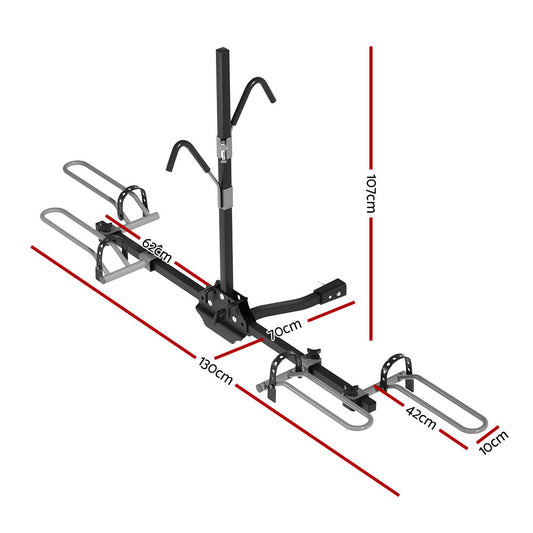 Giantz 2 Bicycle Bike Carrier Rack Car 2inches Hitch Mount Platform Foldable Black,Giantz 2 Bicycle Bike Carrier Rack Car 2inches Hitch Mount Platform Foldable Black