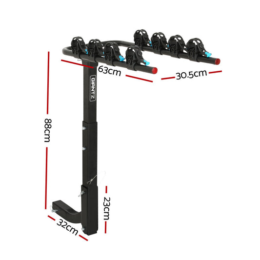 Giantz 4 Bicycle Carrier Bike Rack Car Rear Hitch Mount 2inches Towbar Foldable,Giantz 4 Bicycle Carrier Bike Rack Car Rear Hitch Mount 2inches Towbar Foldable