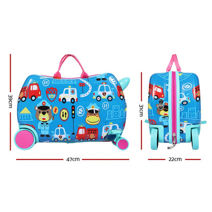 Wanderlite 17inches Kids Ride On Luggage Children Suitcase Trolley Travel Car